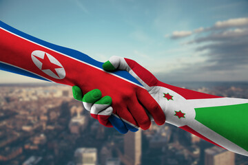Shaking hands Northkorea and_Burundi