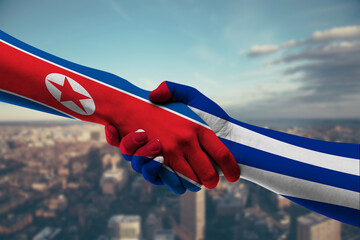 Shaking hands Northkorea and_Cuba