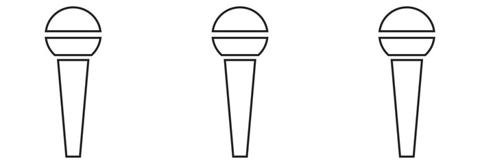 Microphone icon. Karaoke mic web and mobile app icon. Voice, recording Studio Symbol collection. eps 10