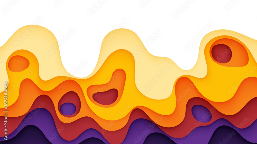 Poster abstract colorful wave background vector design with vibrant curves and modern texture illustration