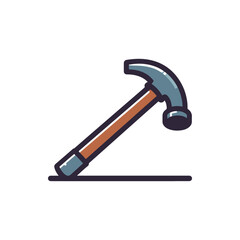 A close-up of a hammer resting on a flat surface, symbolizing construction and DIY projects