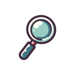 A colorful magnifying glass illustration symbolizing search and discovery, with a clean background