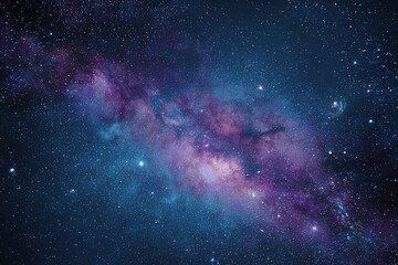Fototapeta premium Cosmic view of the vibrant Milky Way galaxy illuminated by countless stars in a clear night sky