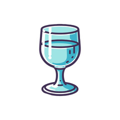 A clear glass filled with water, set against a minimalist white background, ideal for beverage-related visuals