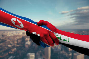 Shaking hands Northkorea and_Iraq