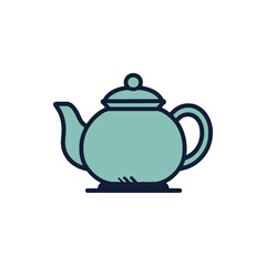 A simple, elegant teapot on a flat surface, showcasing a minimalist design against a white background