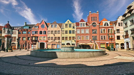 Colorful Architecture at Europe Square, Komárno, Slovakia
