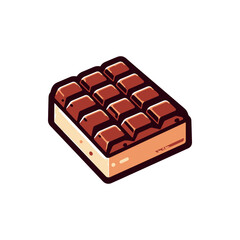 A delicious chocolate bar with a smooth texture and rich color, set against a plain background