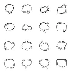 Chat bubble icon and icon pack. Message bubble.