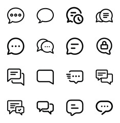 Chat icon, online communication, conversation, or messaging, comment icon.