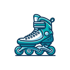 A vibrant illustration of a modern roller skate, showcasing its design and features, ideal for sports and leisure contexts