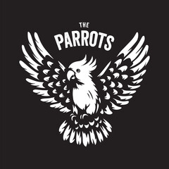 Vintage illustration of a parrot logo