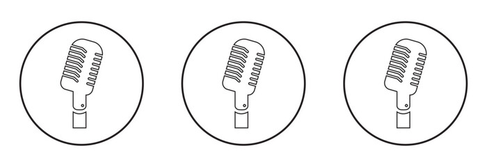 Microphone icon. Karaoke mic web and mobile app icon. retro microphone icon eps 10
