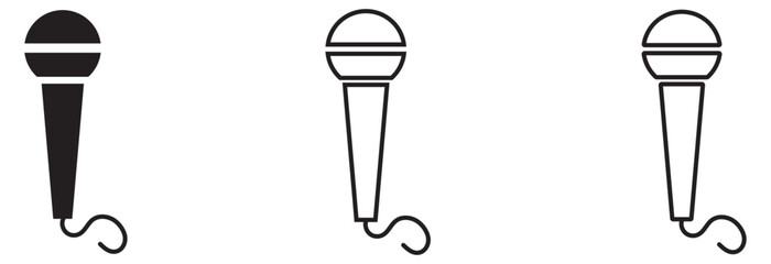 Microphone icon. Karaoke mic web and mobile app icon. retro microphone icon eps 10