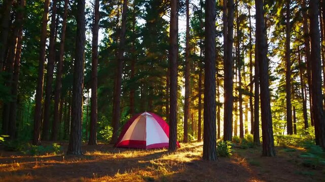 tent in the forest