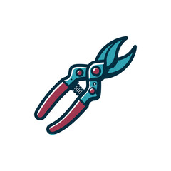 Colorful garden shears with a sleek design, set against a white background for clarity