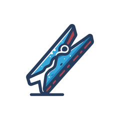 Colorful illustration of a clothespin with a person inside, symbolizing creativity and imagination