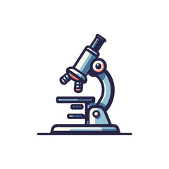Colorful microscope illustration showcasing scientific exploration with a clean background