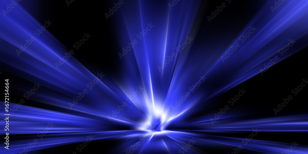 Poster abstract futuristic background with glowing blue light effect. high speed. hi-tech. abstract technol