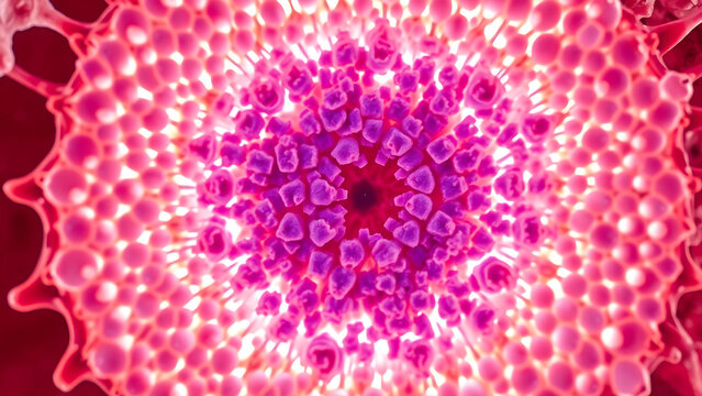 A light micrograph showing the nuclear envelope inside an osteosarcoma (bone cancer) cell. 