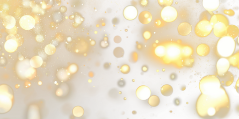 PNG Abstract blurred background with bokeh lights in beige and gold colors abstract festive effect.