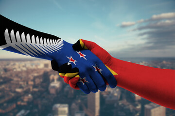 Shaking hands New Zealand and_East Timor