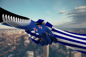 Shaking hands New Zealand and_Greece