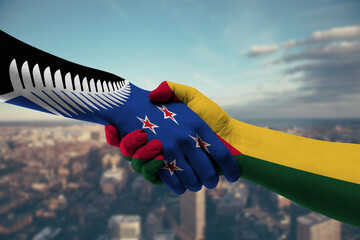 Shaking hands New Zealand and_Guinea-Bissau
