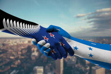 Shaking hands New Zealand and_Honduras