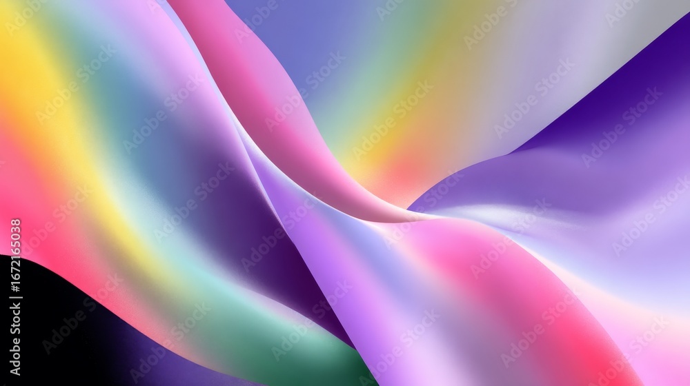 Aufkleber soft abstract gradient background with blending pastel tones in gentle waves