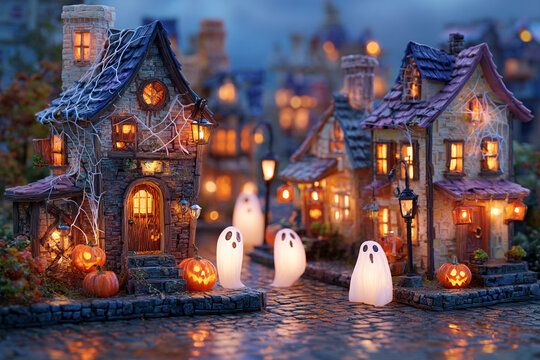 Halloween ghost city