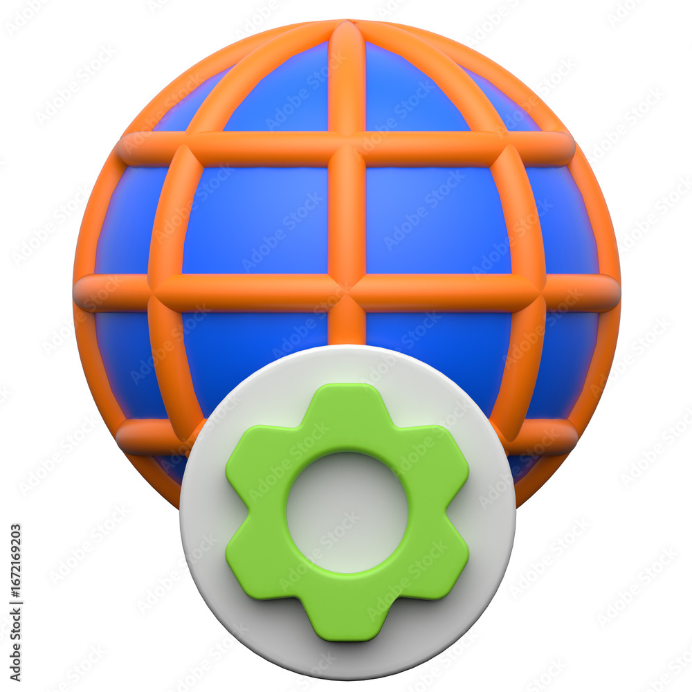 Poster optimization 3d icon on transparent background