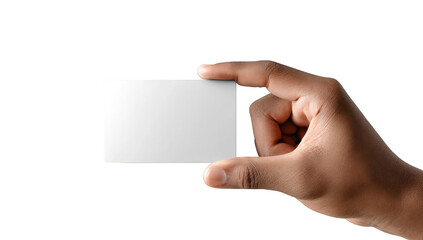 Hand holding a blank white business card (4)