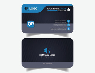 Minimal Business Card Template With Trendy Element