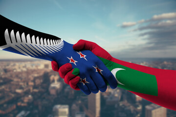 Shaking hands New Zealand and_Maldives