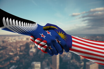 Shaking hands New Zealand and_Malaysia
