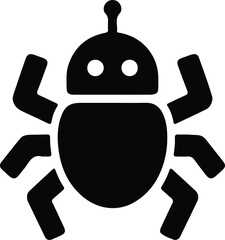 Illustrator Vector Android robot cute iconic simple silhouette