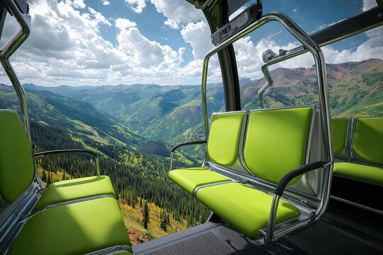 Scenic Mountain View from a Lift - Powered by Adobe