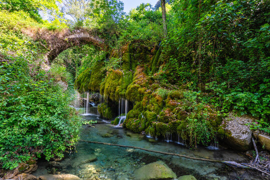 The beautiful Capelli di Venere waterfalls, located near the Cilento town of Casaletto Spartano, Campania, Italy.