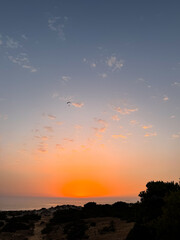 La Barrosa beach in Sancti Petri, Cadiz, Spain