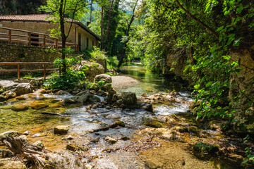 The beautiful Capelli di Venere waterfalls, located near the Cilento town of Casaletto Spartano, Campania, Italy.