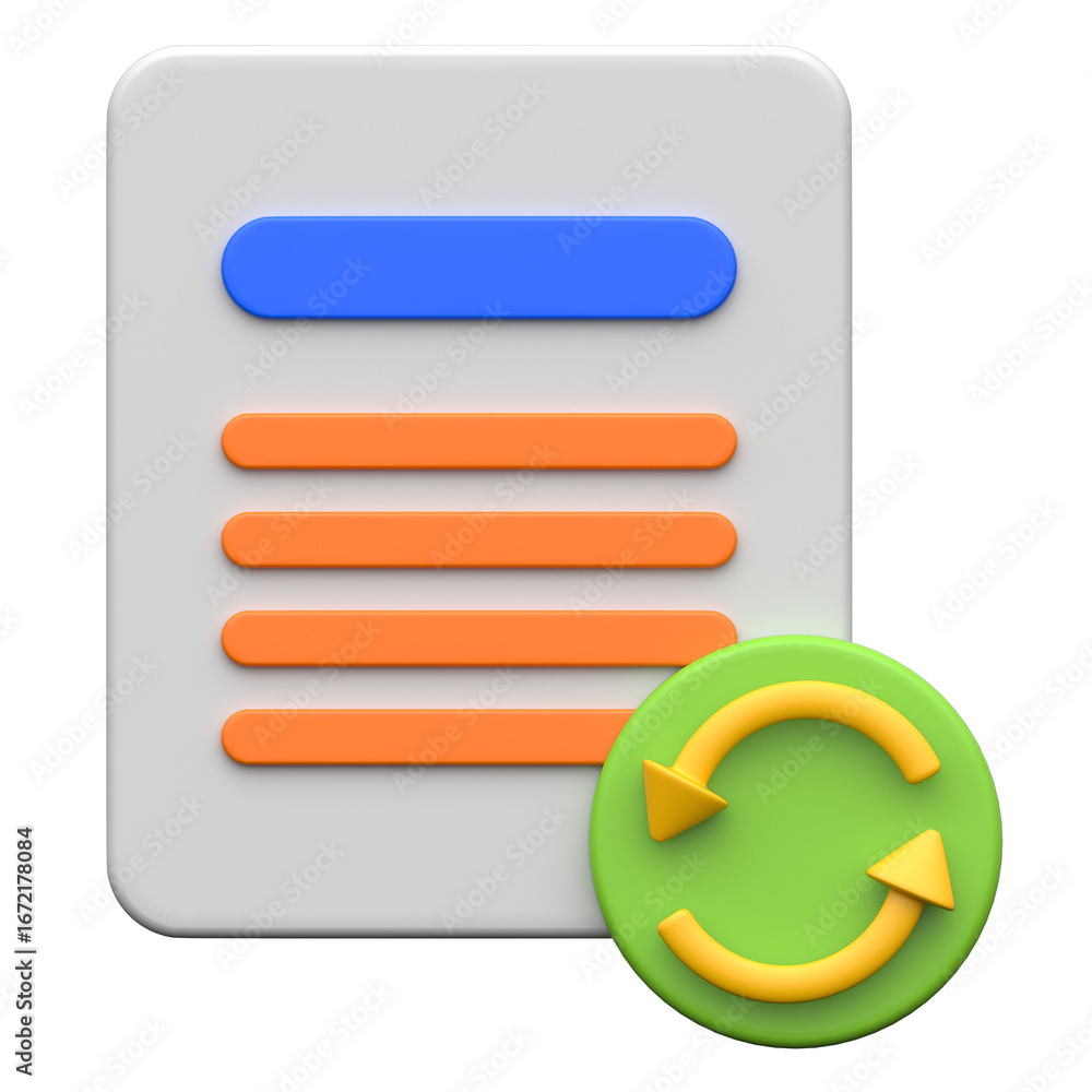 Aufkleber backup files 3d icon on transparent background