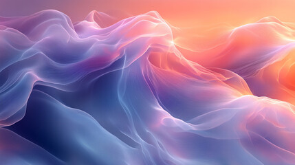 Obraz premium Colorful abstract waves flowing in a vibrant gradient background