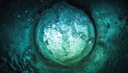 A vibrant, watery vortex