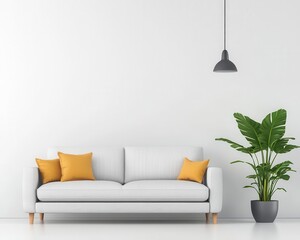 Living room with curated furniture selection and refined visual balance