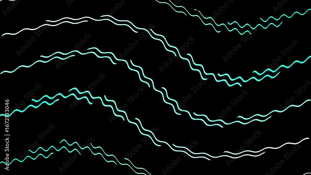 Poster dynamic wavy lines background animation seamless loop.