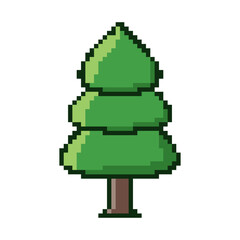 Pixel art pine tree