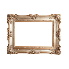 Elegant antique ornate picture frame adds vintage charm to any display or project