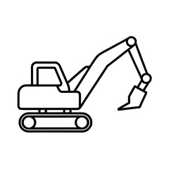 Naklejka premium vector excavator