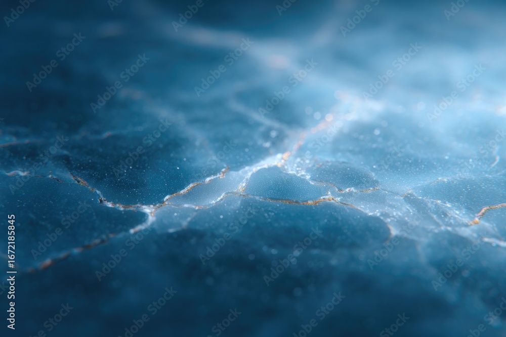 Poster soft blue waves with intricate patterns create serene underwater